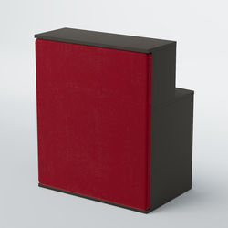 Ресепшен БАРХАТ СЕРЫЙ ПЕРЛАМУТР №1 (ровная поверхность), Черный + 07 Dk. Red Велюр