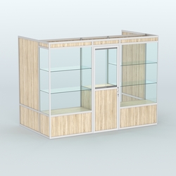 Павильон из профиля пристенный №1а (4,05 кв. м), Дуб Сонома