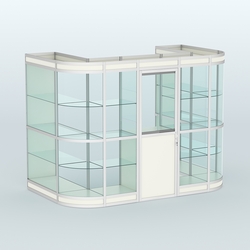 Павильон из профиля пристенный №4в (4,05 кв. м), Белый