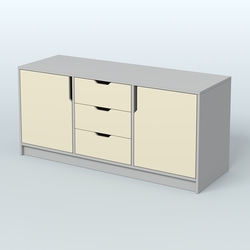 Тумба Модесто, Серый + Крем Вайс