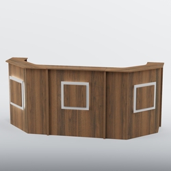 Ресепшен со скошенными углами КВАДРАТ №5, Орех