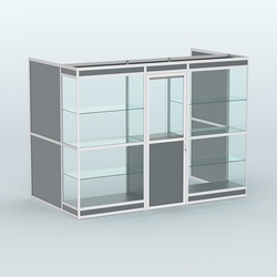 Павильон из профиля пристенный №1в (4,05 кв. м), Темно-Серый