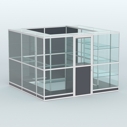 Павильон из профиля пристенный №9г (6,75 кв. м), Антрацит