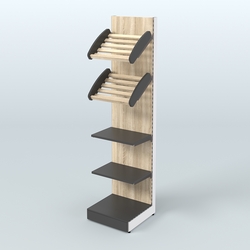 Стеллаж для хлеба и выпечки с полками - корзинами Феникс №15, Черный + Дуб Сонома