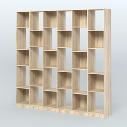 Стеллаж из ДСП серии ЛОФТ №16-1, Дуб Сонома