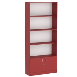 Стеллаж из ДСП серии Эконом №1-300 с дверками 410 мм, Красный U0210 Стеллаж из ДСП серии Эконом №1-300 с дверками 410 мм, Красный U0210