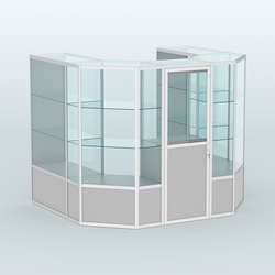 Павильон из профиля пристенный №3б ( 4,32 кв. м), Серый