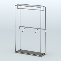 Торговая система ХРОМ без ДСП 1200 мм с поручнями №2, Черный