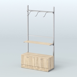 Система ЭЛЕГАНТ №4 без ДСП с тумбой T15 (1200 мм), Дуб сонома