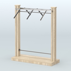 Островная система с перфорацией и поручнями под кронштейны №3, Дуб сонома