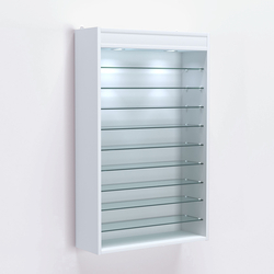 Витрина настенная №202-7Г открытая с фризом, Белый