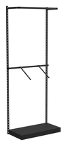 Настенная система с подиумом и комбо - поручнями для одежды ЛОФТ №3 (900мм), Черный