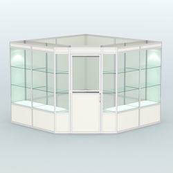 Павильон из профиля угловой №8а (9 кв.м), Белый