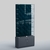 Высокая стеклянная витрина КАПИТОНЕ №33 Темно-серый + 11 Blue