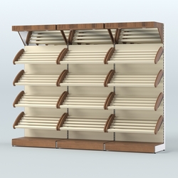 Стеллаж для хлеба и выпечки трехсекционный Феникс №7, Орех + Крем Вайс