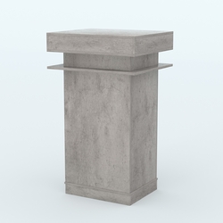 Подставка музейная "Коллекция" №1, Бетон Чикаго светло-серый F186 ST9