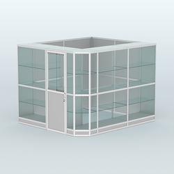 Павильон из профиля угловой №6г (5,5 кв.м), Серый