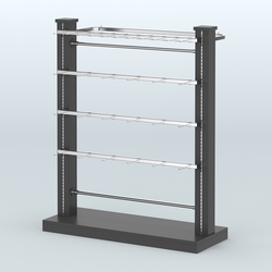 Островная система с перфорацией и разными поручнями №5, Черный