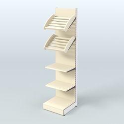 Стеллаж для хлеба и выпечки с полками - корзинами Феникс №15, Крем Вайс