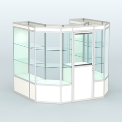 Павильон из профиля пристенный №3а ( 4,32 кв. м), Белый