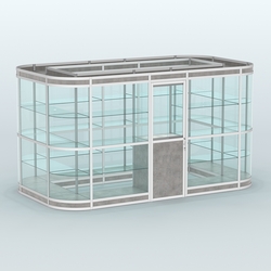 Павильон из профиля островной №4в, Бетон Чикаго светло-серый F186 ST9