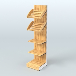 Стеллаж для хлеба и выпечки с полками - корзинами Феникс №15, Дуб Золотистый