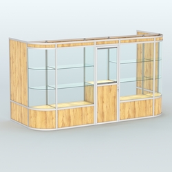 Павильон из профиля пристенный №12а (5,50 кв.м), Дуб Золотистый