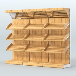 Стеллаж для хлеба и выпечки трехсекционный Феникс №4, Дуб Золотистый