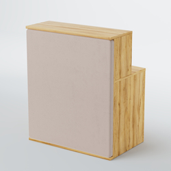 Ресепшен БАРХАТ СЕРЫЙ ПЕРЛАМУТР №1 (ровная поверхность), Дуб Золотистый + 02 Cream