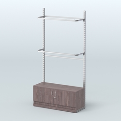 Система ЭЛЕГАНТ №2 без ДСП с тумбой T21 (1200 мм), Ясень Анкор темный