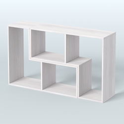 Торговый стеллаж Лофт №1 малый двухмодульный, Ясень Анкор светлый