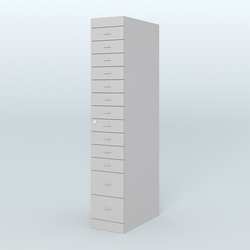 Рецептурный шкаф для аптек METACASE №1 глубиной 800 мм (13 ящиков), Серый