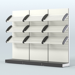 Стеллаж для хлеба и выпечки трехсекционный Феникс №3, Черный и Белый