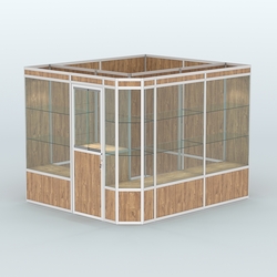 Павильон из профиля угловой №6а (5,5 кв.м), Дуб Канзас коричневый