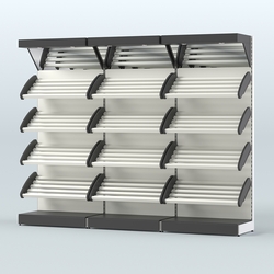 Стеллаж для хлеба и выпечки трехсекционный Феникс №7, Черный и Белый