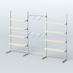 Системы ЭЛЕГАНТ пристенные с металлическими держателями для полок №9 (3600мм), Крем Вайс