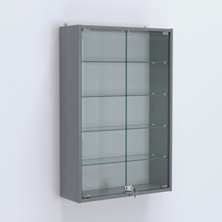 Витрина настенная №202-1А высокая, Темно-Серый