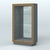 Низкая зеркальная витрина с декором НБА-7 Темно-Серый