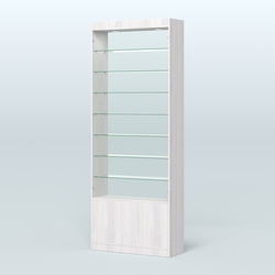 Высокая витрина серии Эконом №304-900 (без дверей), Ясень Анкор светлый