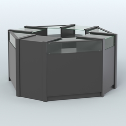 Торговый островок небольшой в стиле ЛОФТ №1 (4,72 кв.м), Черный