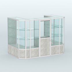 Павильон из профиля пристенный №6в (4,05 кв. м), Метрополитан Грей