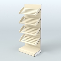 Стеллаж для хлеба и выпечки с полками - корзинами Феникс №10, Крем Вайс