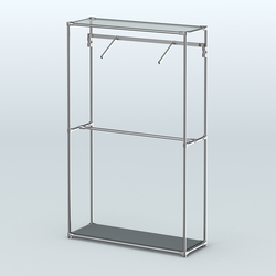 Торговая система ХРОМ без ДСП 1200 мм с поручнями №4, Темно-Серый