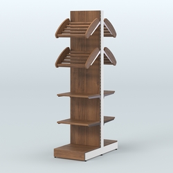 Высокий узкий островной стеллаж для хлеба и выпечки СХОВ-06, Орех