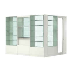 Пристенный торговый павильон из ДСП СЭСП №9 (5, 67 кв.м), Белый