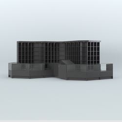 Павильон со стеклянными прилавками для продажи чая и кофе №5, Черный