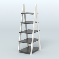 Торговая двусторонняя стойка ЛОФТ №3-650 узкая, Белый и Черный