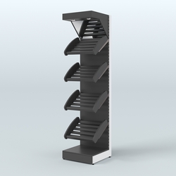 Стеллаж для хлеба и выпечки с полками - корзинами и фризом Феникс №5Ф, Черный