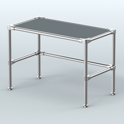 Стол малый D-41 с полкой ДСП 16мм, Темно-Серый