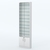 Торговая витрина с 10-ю стеклянными полками 150x600 мм серии NEXT-10 №2 (З/C - ДВП) Белый